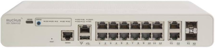 【良品】Ruckus ICX 7150-C12P 12ポート Brocade Ruckus ICX7150-C12P 12 Port 1G SFP POE Switch | B2B | Blackwire